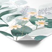 Elegant greenery eucalyptus Welkom Poster (Hoek)