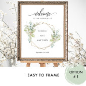 Elegant Greenery Eucalyptus Welkomstbord bruiloft Poster