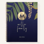 Elegant Greenery Family Recipe Book Notitieboek (Voorkant)