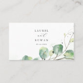 Elegant Greenery Flat Wedding Place Card Plaatskaartje (Achterkant)