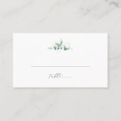Elegant Greenery Flat Wedding Place Card Plaatskaartje (Voorkant)