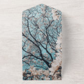 Elegant greenery floral All in One Wedding Invite All In One Uitnodiging (Buitenkant)