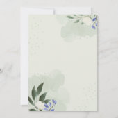 Elegant Greenery Floral Birthday Card | Minimal Bo Kaart (Achterkant)