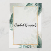 Elegant Greenery Floral Bridal Brunch Menu (Achterkant)