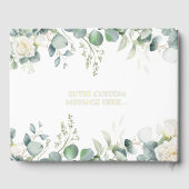Elegant Greenery Floral Bruids bruiloft gastenboek (Achterkant)