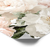 Elegant greenery floral Engagement Party welcome Poster (Hoek)