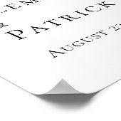 Elegant greenery floral Engagement Party welcome Poster (Hoek)