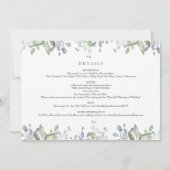 Elegant Greenery Floral Foto in 1 bruiloft Kaart (Achterkant)