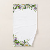 Elegant Greenery Floral Paars Yellow Bad Handdoek (Handdoek)