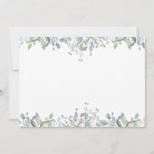 Elegant Greenery Floral Sage Lila Foto Weddenschap Kaart (Achterkant)