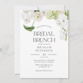 Elegant Greenery Floral Summer Bridal Brunch Kaart (Voorkant)