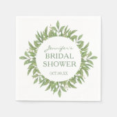 Elegant greenery Floral Vrijgezellenfeest Napkins Servet (Voorkant)