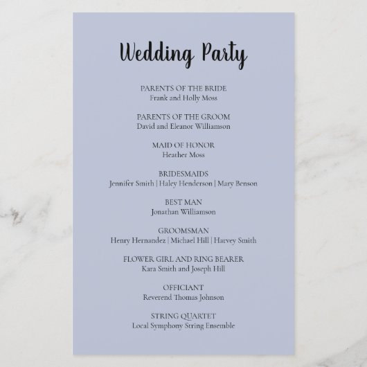 Elegant Greenery Floral Wedding Ceremony Programme (Achterkant)