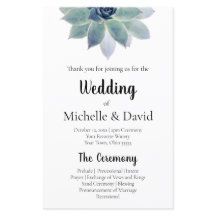 Elegant Greenery Floral Wedding Ceremony Programme