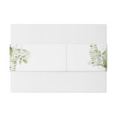 Elegant Greenery Floral Wedding Uitnodigingen Wikkel (Achterkant Voorbeeld)