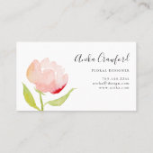 Elegant Greenery Florist Visitekaartje (Achterkant)