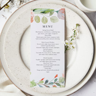 Elegant Greenery Flower Garden Vrijgezellenfeest L Menu