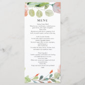 Elegant Greenery Flower Garden Vrijgezellenfeest L Menu (Voorkant)