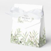 Elegant Greenery Foliage Birthday Favor Box Bedankdoosjes (Voorkant Zijde)
