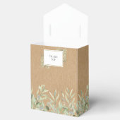Elegant Greenery Foliage Rustic Kraft Baby shower Bedankdoosjes (Geopend)