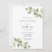 Elegant Greenery Foliage Vrijgezellenfeest Kaart (Voorkant)