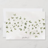 Elegant Greenery Foliage White Floral Boho Wedding Kaart (Achterkant)