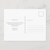 Elegant Greenery Foto Afstuderen Hartelijk dank Briefkaart (Achterkant)