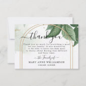 Elegant Greenery Funeral Food Hartelijk dank Bedankkaart (Voorkant)