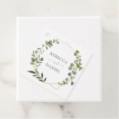 Elegant Greenery Geometric Lijst Personalized Bedankjes Labels (In situ)