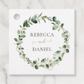 Elegant Greenery Geometric Lijst Personalized Bedankjes Labels (Voorkant)