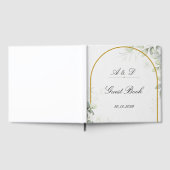 Elegant Greenery & Gold Arch Wedding Guest Book Gastenboek (Volledig)