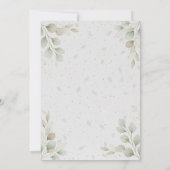 Elegant Greenery Gold Birthday Invitation Kaart (Achterkant)