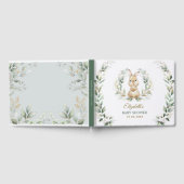 Elegant Greenery Gold Bunny Rabbit Baby shower Gastenboek (Volledig)