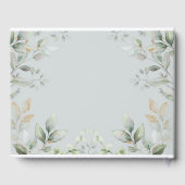 Elegant Greenery Gold Bunny Rabbit Baby shower Gastenboek (Achterkant)