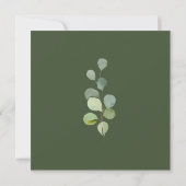 Elegant Greenery Gold Geometric Lijst Wedding Kaart (Achterkant)