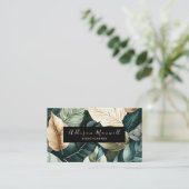 Elegant Greenery Gold Leaf Visitekaartje (Staand voorkant)