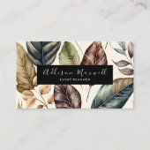 Elegant Greenery Gold Leaf Visitekaartje (Voorkant)