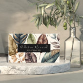 Elegant Greenery Gold Leaf Visitekaartje