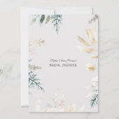 Elegant Greenery Gold Leaves Vrijgezellenfeest Kaart (Achterkant)