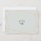 Elegant Greenery Gold Rehearsal Dinner Kaart (Achterkant)