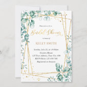 Elegant Greenery Gold Vrijgezellenfeest Kaart (Voorkant)