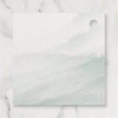 Elegant Greenery Gold Waterverf Vrijgezellenfeest Bedankjes Labels (Achterkant)