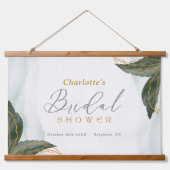 Elegant Greenery Gold Waterverf Vrijgezellenfeest Hangend Wandkleed (Voorkant)