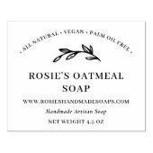 Elegant Greenery Handmade Beauty Skincare Product Rubberstempel (Afrduk)