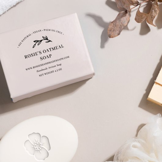 Elegant Greenery Handmade Beauty Skincare Product Rubberstempel