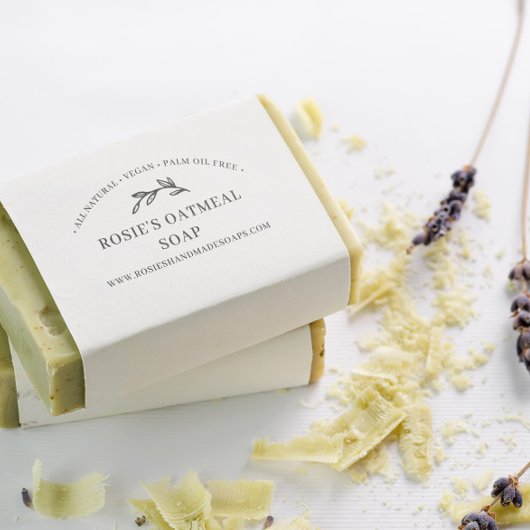 Elegant Greenery Handmade Beauty Skincare Product Rubberstempel