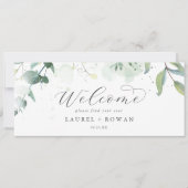Elegant Greenery Hanging Seating Chart Header (Voorkant)