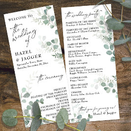 Elegant Greenery, hedendaagse Typografie Programmakaart
