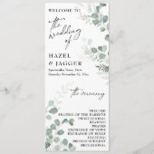 Elegant Greenery, hedendaagse Typografie Programmakaart (Voorkant)