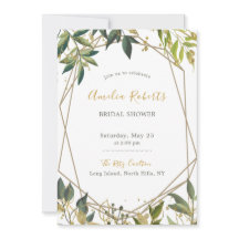 Elegant Greenery in Gold Floral Vrijgezellenfeest